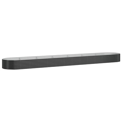 Plantenbak 544X100X36 Cm Gepoedercoat Staal Antracietkleurig