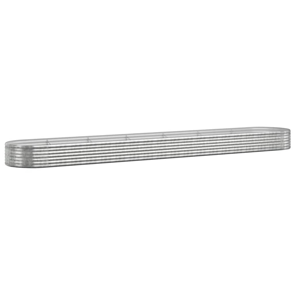 Plantenbak 544X100X36 Cm Gepoedercoat Staal Zilverkleurig