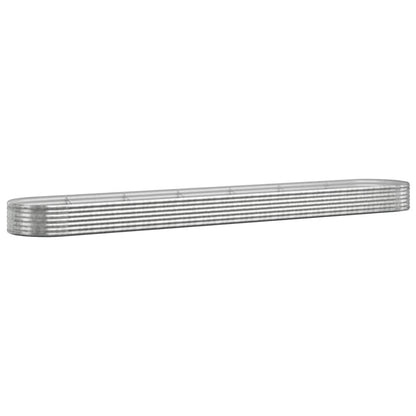 Plantenbak 544X100X36 Cm Gepoedercoat Staal Zilverkleurig