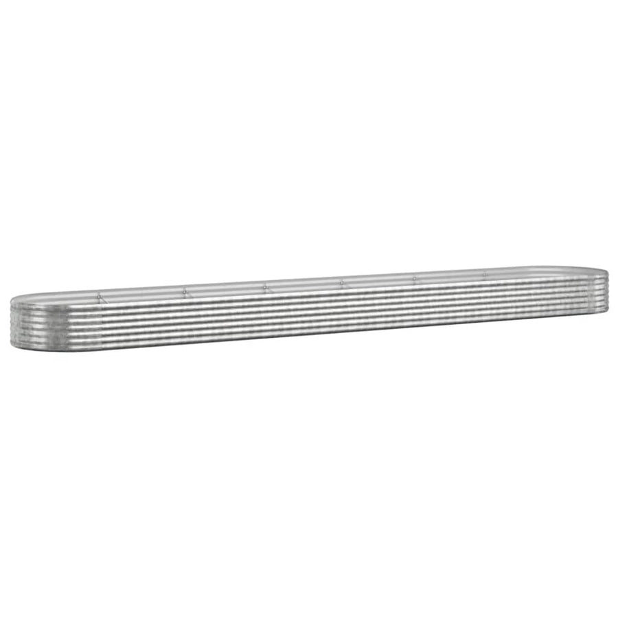 Plantenbak 544X100X36 Cm Gepoedercoat Staal Zilverkleurig