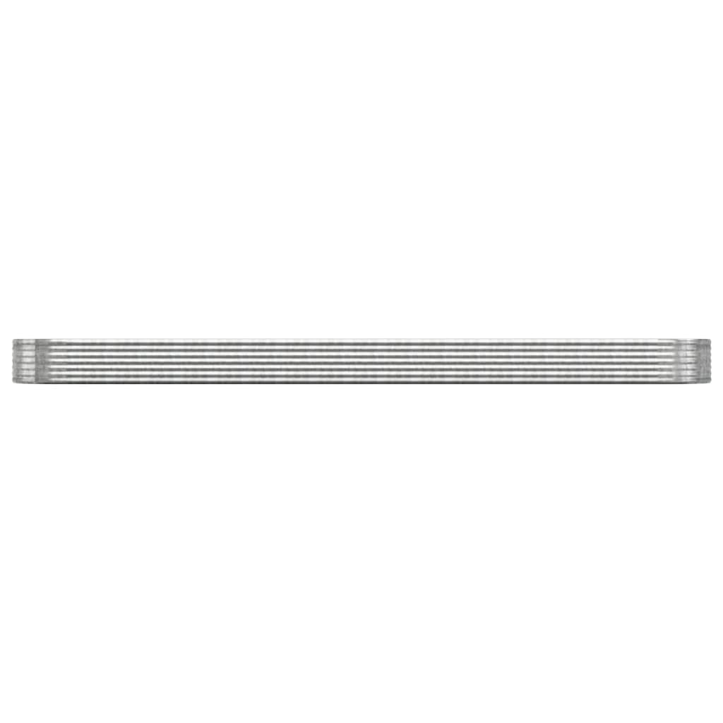 Plantenbak 544X100X36 Cm Gepoedercoat Staal Zilverkleurig