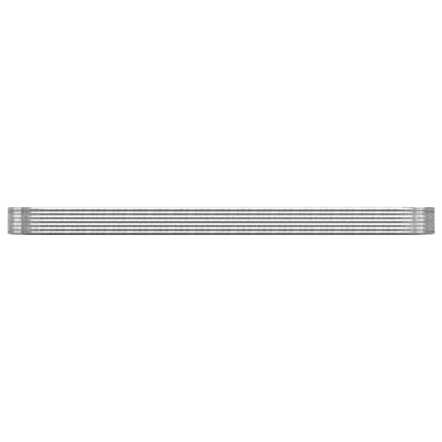 Plantenbak 544X100X36 Cm Gepoedercoat Staal Zilverkleurig