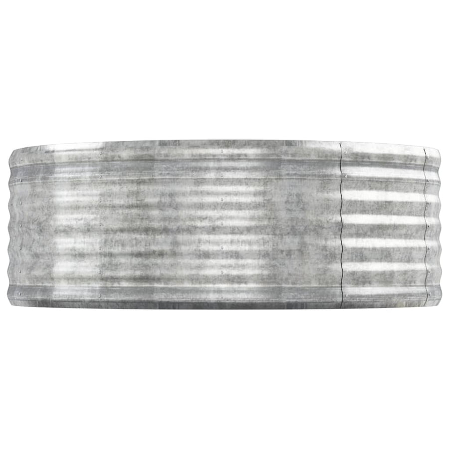 Plantenbak 544X100X36 Cm Gepoedercoat Staal Zilverkleurig