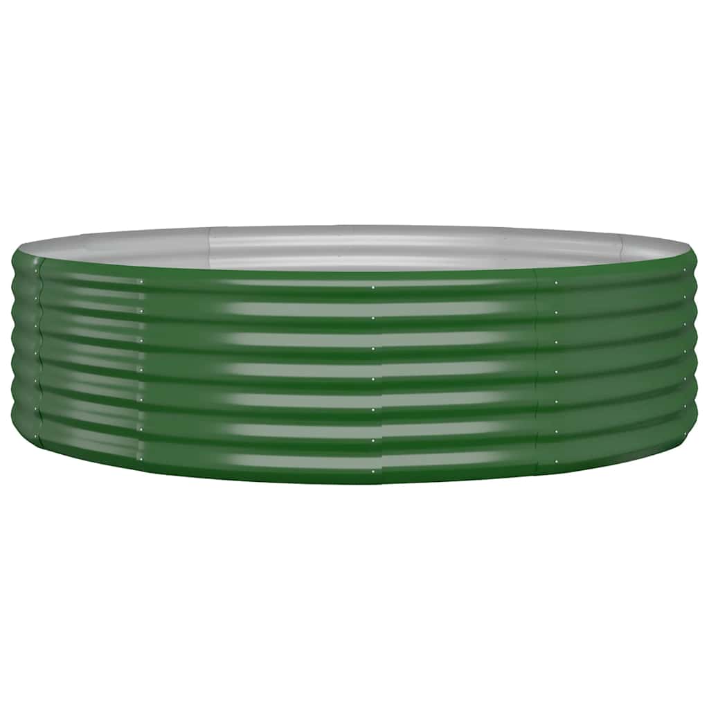 Plantenbak 140x140x36 cm gegalvaniseerd staal groen