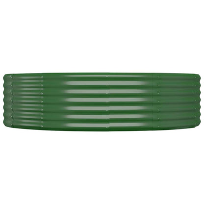 Plantenbak 140x140x36 cm gegalvaniseerd staal groen