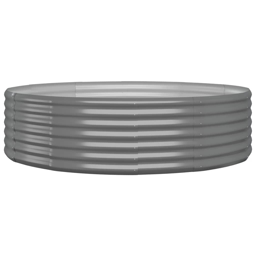 Plantenbak 140x140x36 cm gegalvaniseerd staal grijs