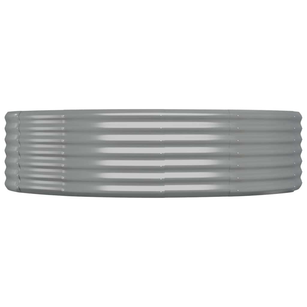 Plantenbak 140x140x36 cm gegalvaniseerd staal grijs