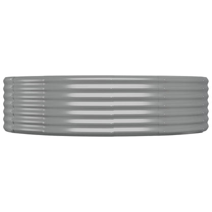 Plantenbak 140x140x36 cm gegalvaniseerd staal grijs