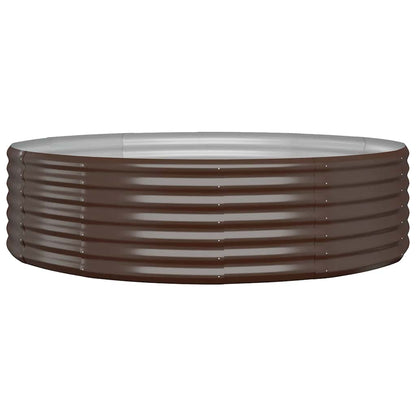 Plantenbak 140x140x36 cm gegalvaniseerd staal bruin