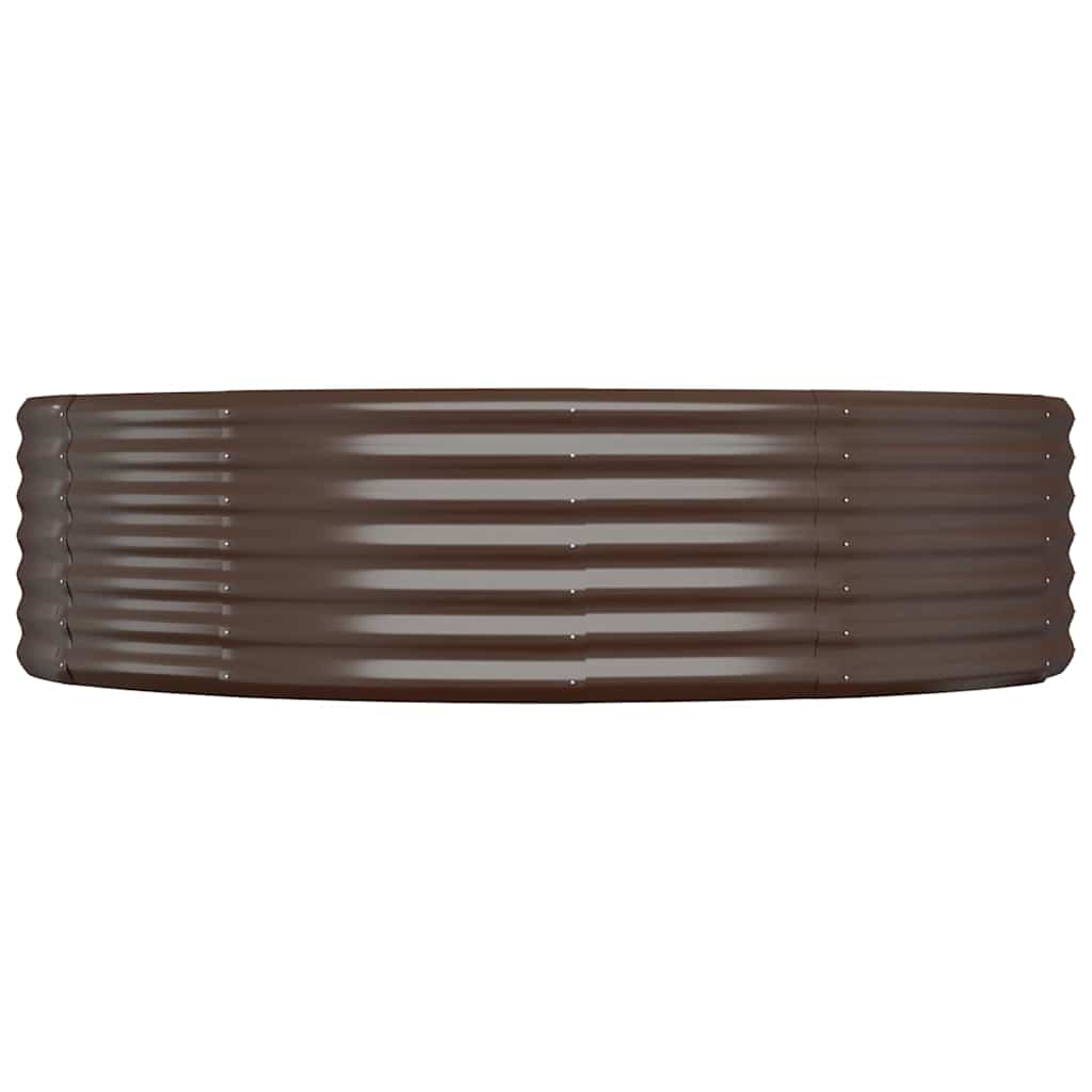 Plantenbak 140x140x36 cm gegalvaniseerd staal bruin