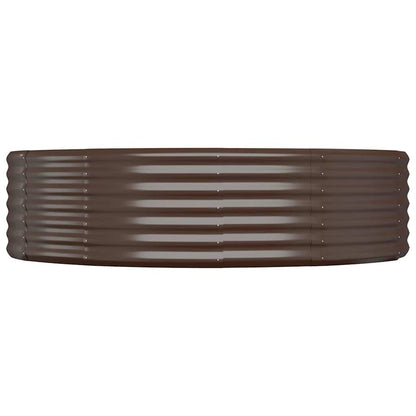Plantenbak 140x140x36 cm gegalvaniseerd staal bruin