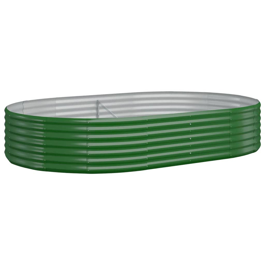 Plantenbak 214x140x36 cm gegalvaniseerd staal groen