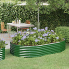 Planter 214x140x36 cm galvanized steel green