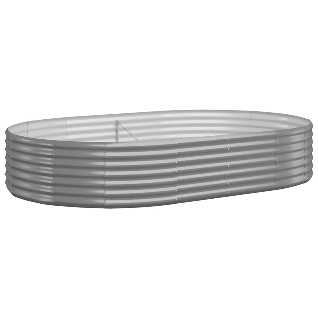 Plantenbak 214x140x36 cm gegalvaniseerd staal grijs