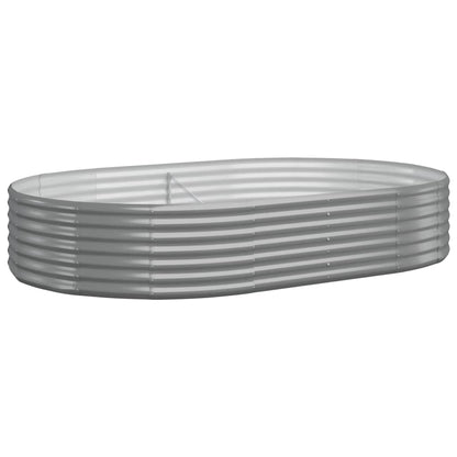 Plantenbak 214x140x36 cm gegalvaniseerd staal grijs