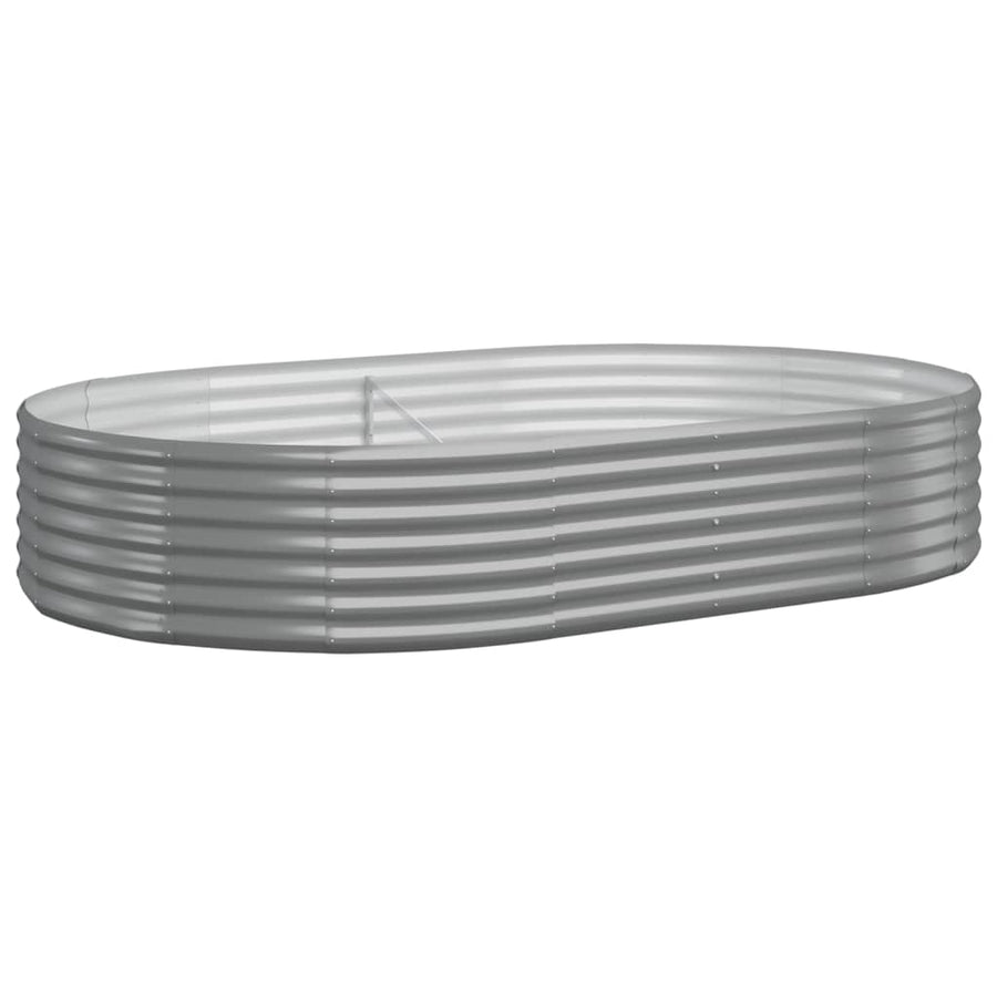 Plantenbak 214x140x36 cm gegalvaniseerd staal grijs