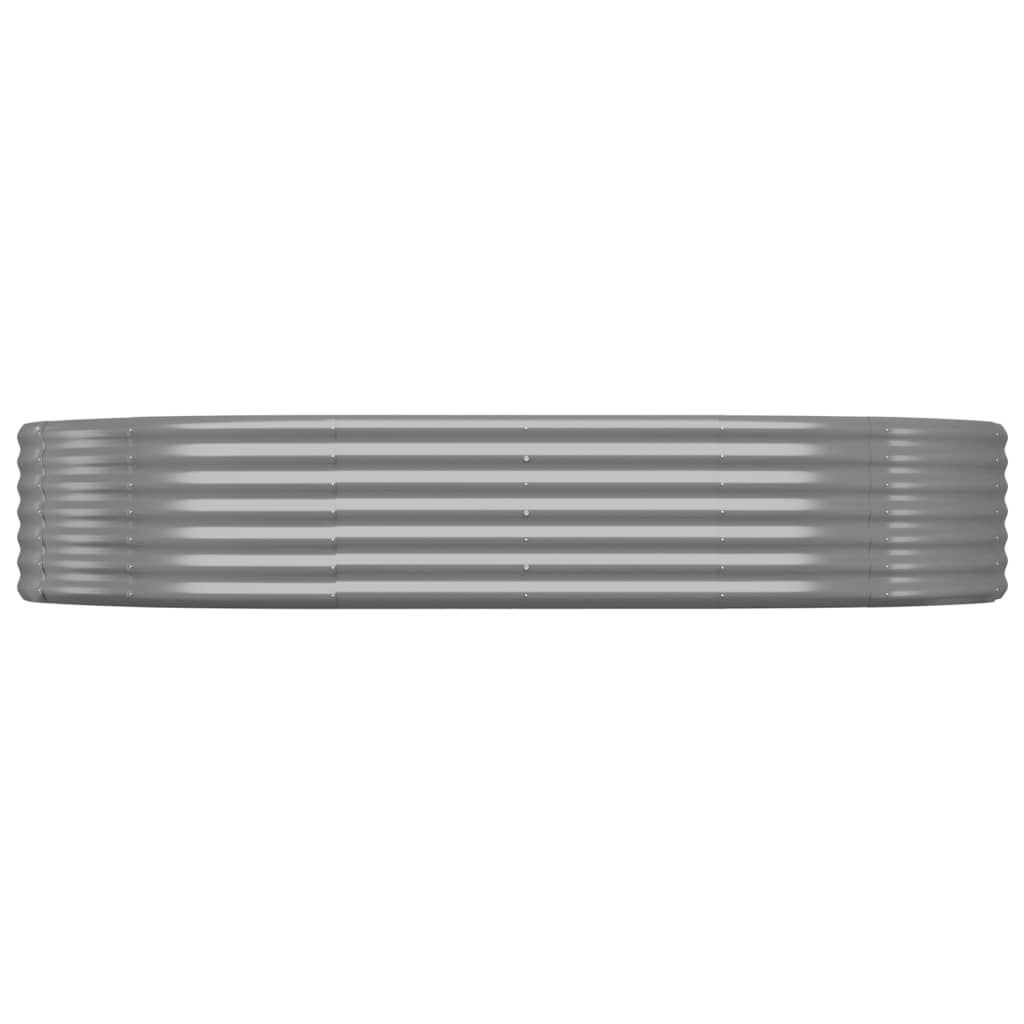 Plantenbak 214x140x36 cm gegalvaniseerd staal grijs