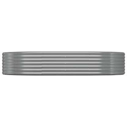 Plantenbak 214x140x36 cm gegalvaniseerd staal grijs