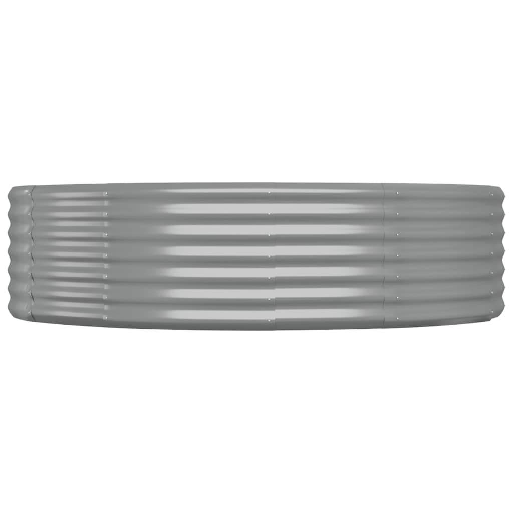 Plantenbak 214x140x36 cm gegalvaniseerd staal grijs