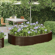Plantenbak 214x140x36 cm staal bruin