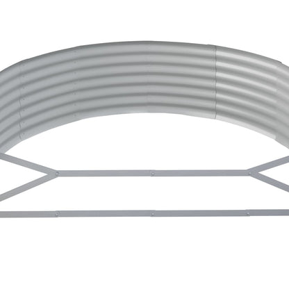 Plantenbak 214X140X36 Cm Gepoedercoat Staal Antracietkleurig
