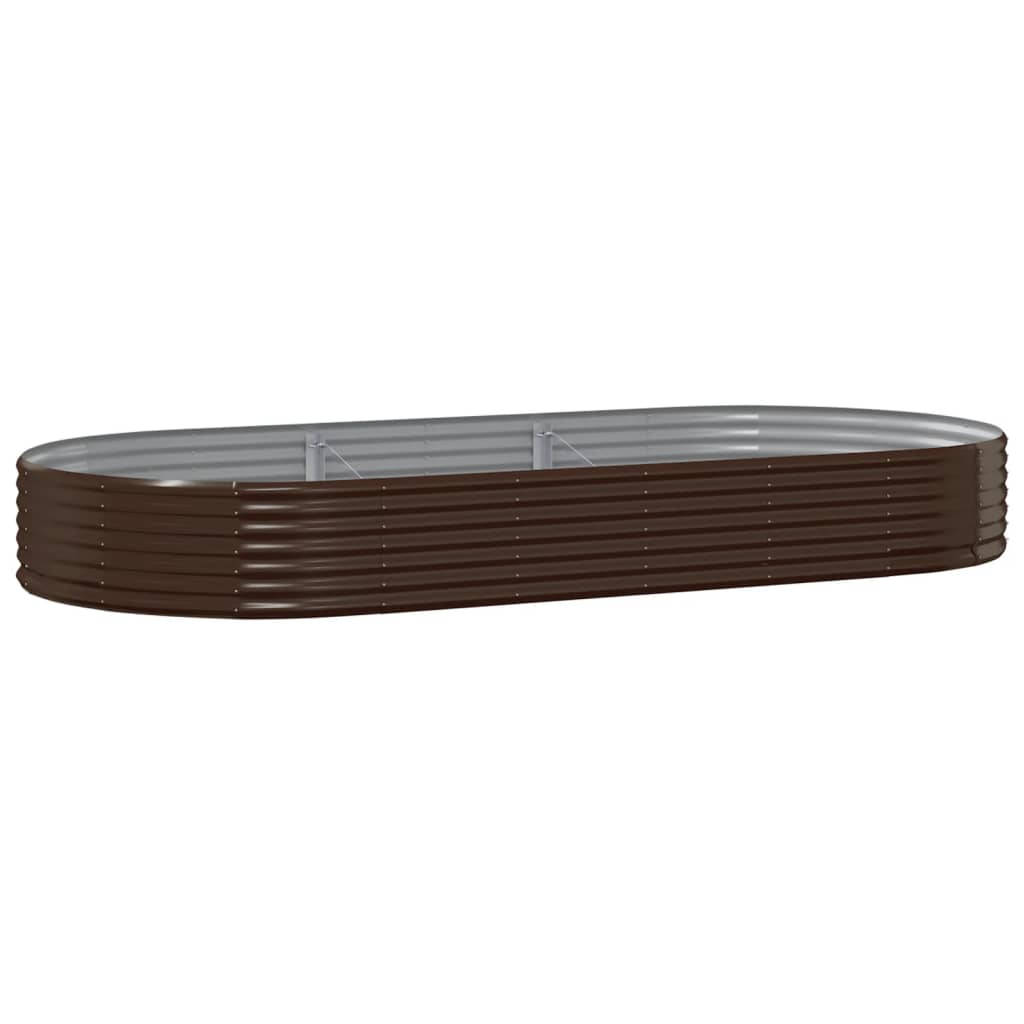 Plantenbak 296x140x36 cm gegalvaniseerd staal bruin