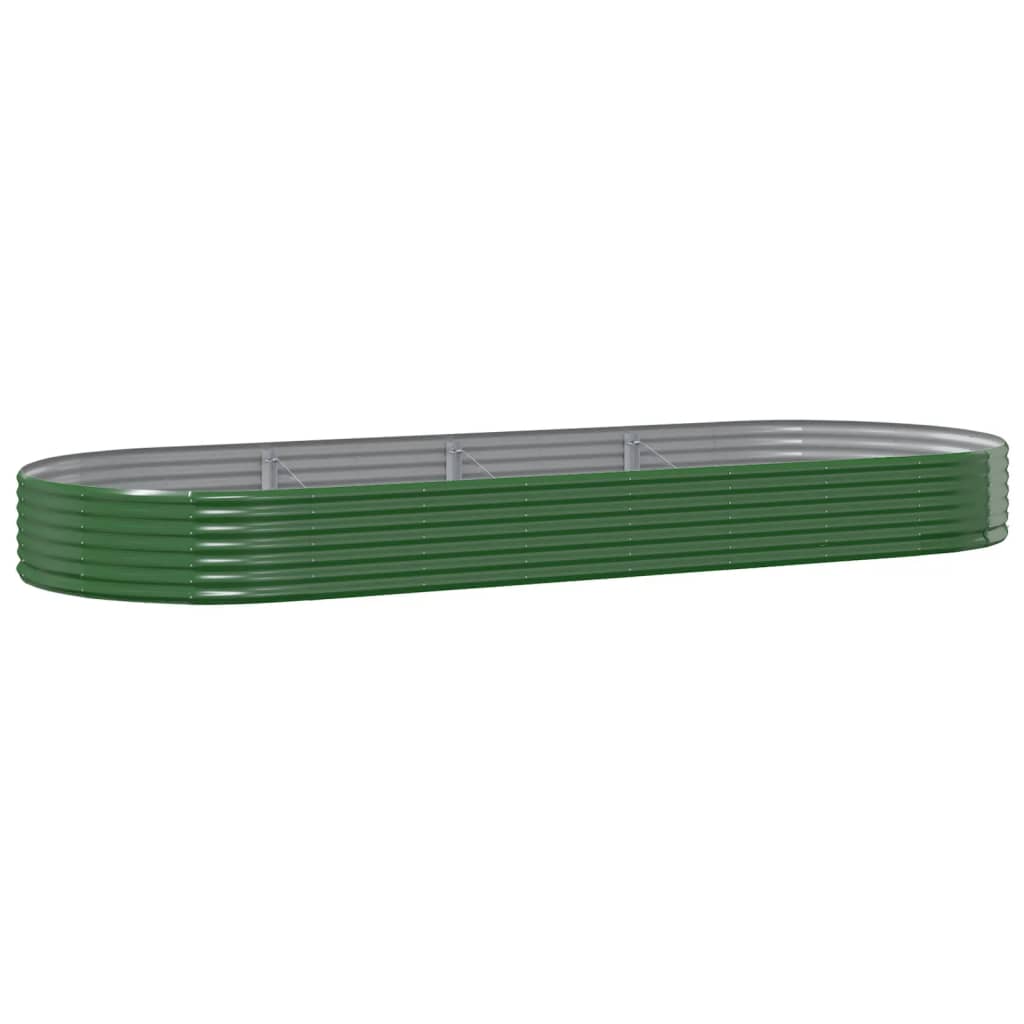 Plantenbak 373x140x36 cm gegalvaniseerd staal groen