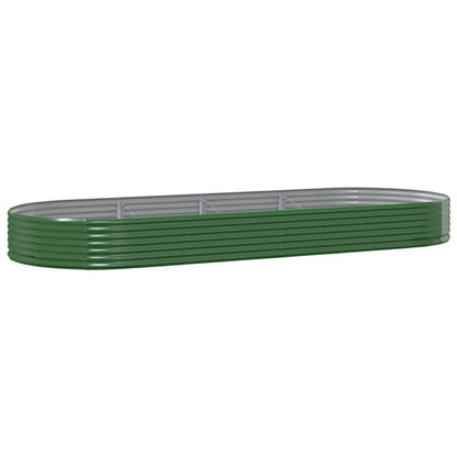 Plantenbak 373x140x36 cm gegalvaniseerd staal groen