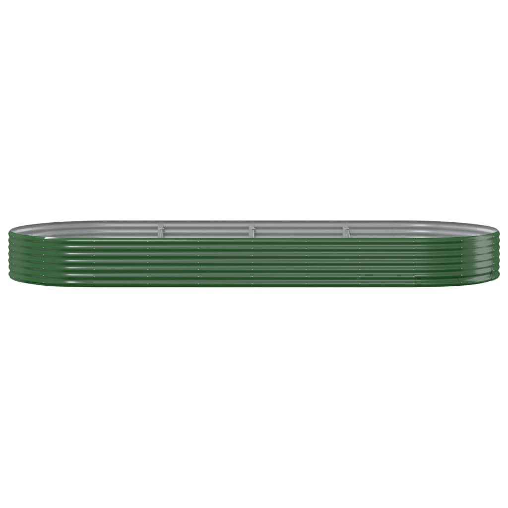 Plantenbak 373x140x36 cm gegalvaniseerd staal groen