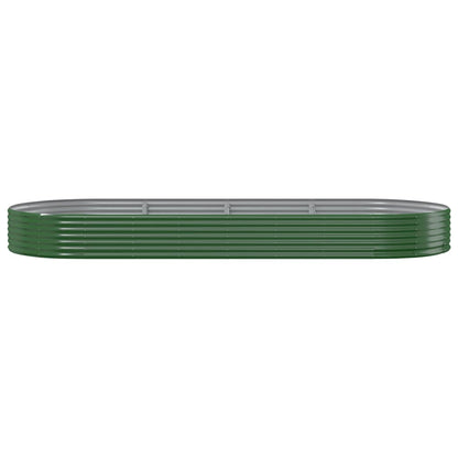 Plantenbak 373x140x36 cm gegalvaniseerd staal groen