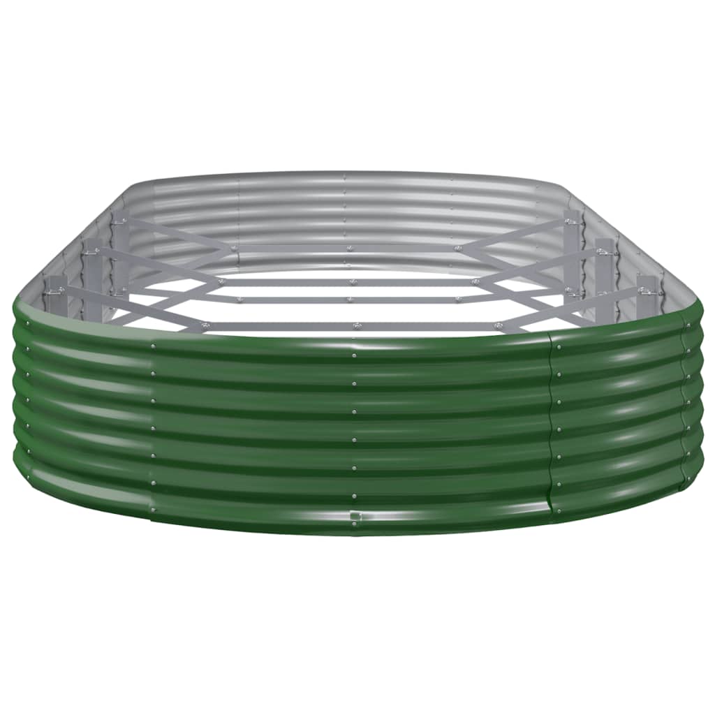 Plantenbak 373x140x36 cm gegalvaniseerd staal groen