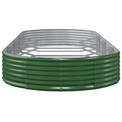 Plantenbak 373x140x36 cm gegalvaniseerd staal groen