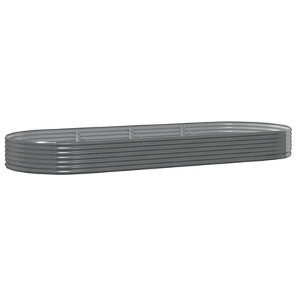 Plantenbak 373x140x36 cm gegalvaniseerd staal grijs