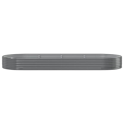 Plantenbak 373x140x36 cm gegalvaniseerd staal grijs