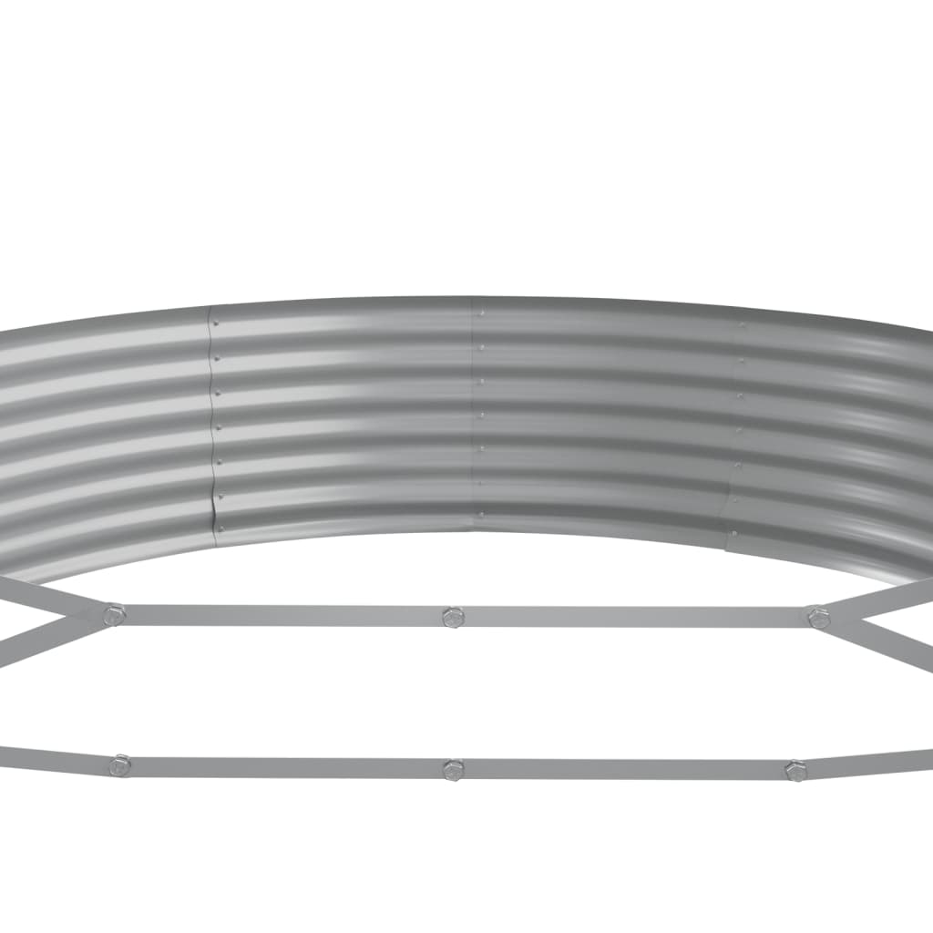 Plantenbak 373x140x36 cm gegalvaniseerd staal grijs