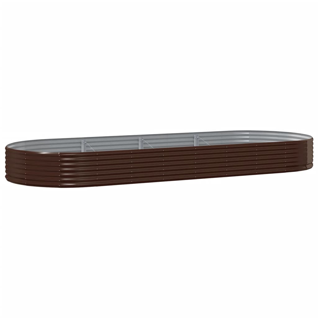 Plantenbak 373x140x36 cm gegalvaniseerd staal bruin