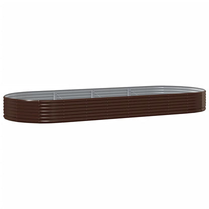 Plantenbak 373x140x36 cm gegalvaniseerd staal bruin