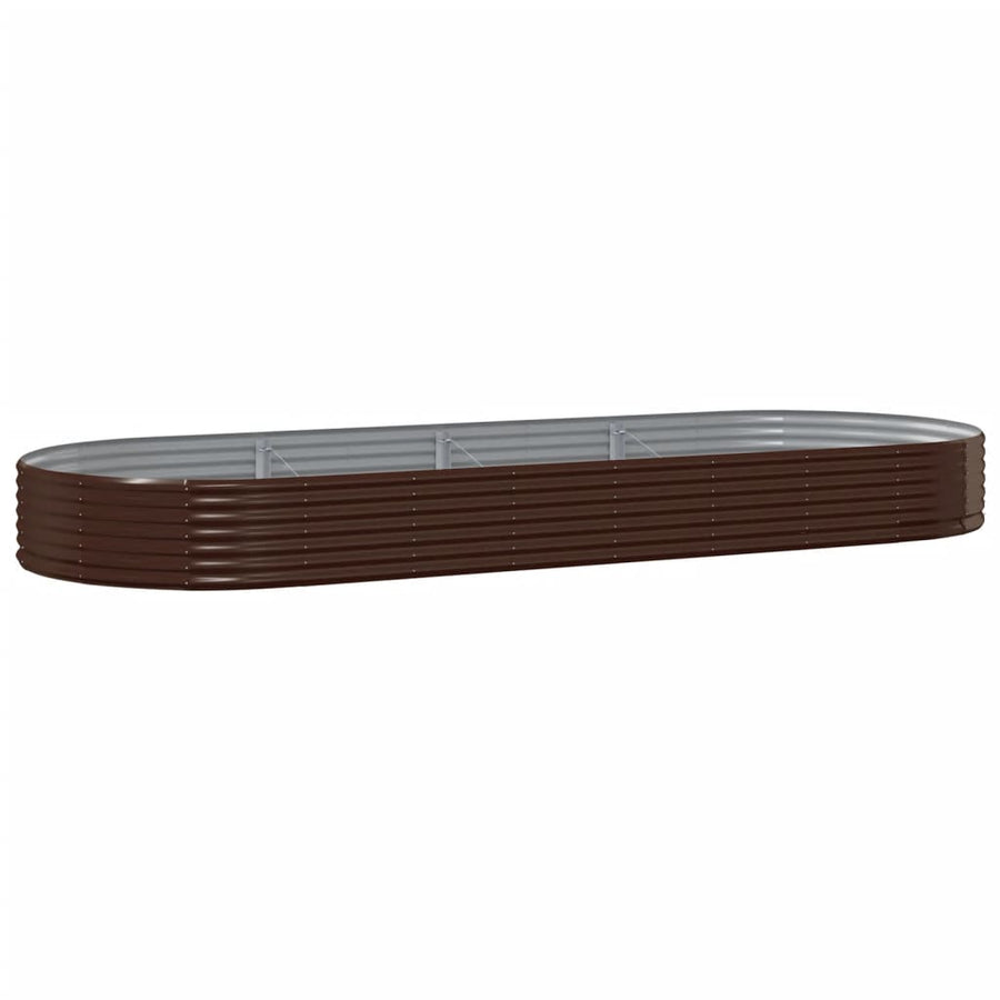Plantenbak 373x140x36 cm gegalvaniseerd staal bruin
