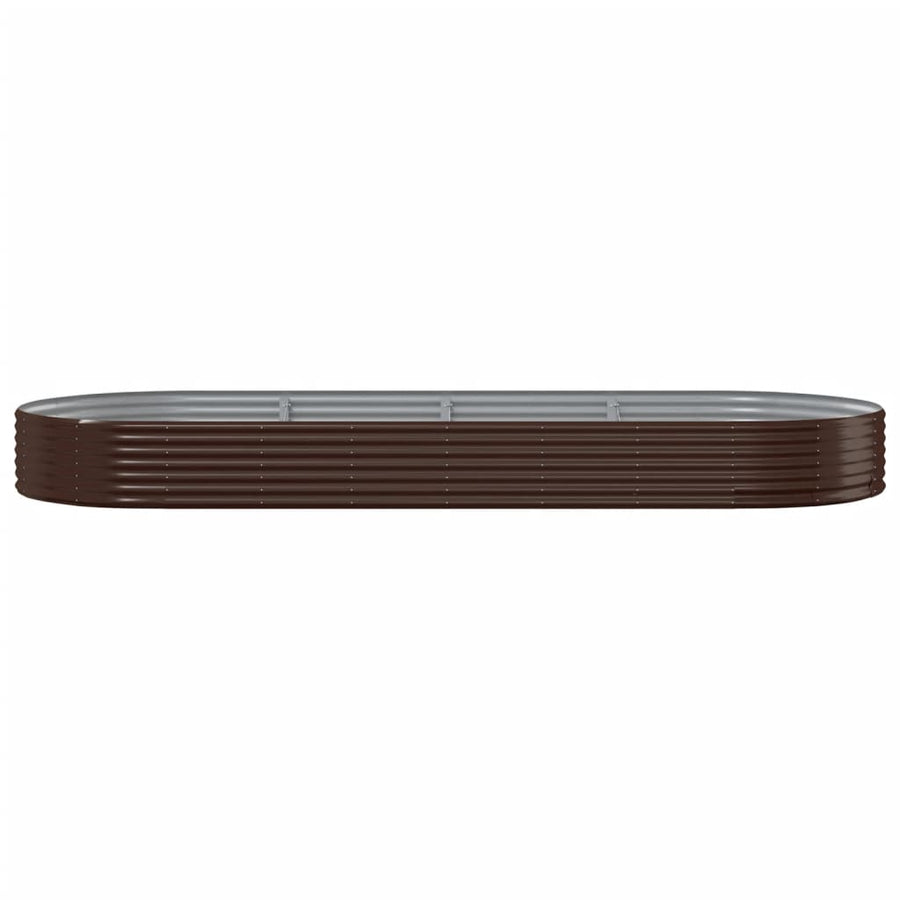 Plantenbak 373x140x36 cm gegalvaniseerd staal bruin