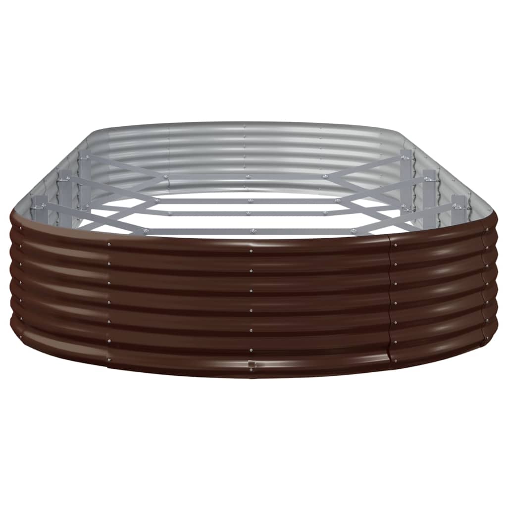 Plantenbak 373x140x36 cm gegalvaniseerd staal bruin