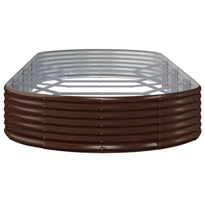 Plantenbak 373x140x36 cm gegalvaniseerd staal bruin