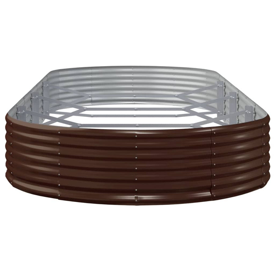Plantenbak 373x140x36 cm gegalvaniseerd staal bruin