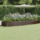 Plantenbak 373x140x36 cm gegalvaniseerd staal bruin