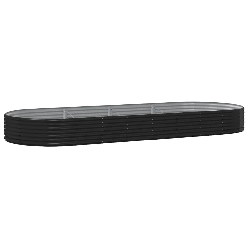 Plantenbak 373x140x36 cm gegalvaniseerd staal antracietkleurig