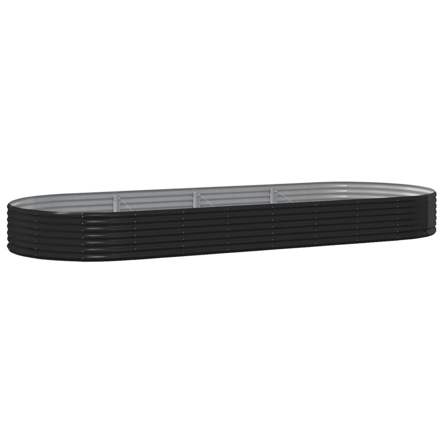 Plantenbak 373x140x36 cm gegalvaniseerd staal antracietkleurig