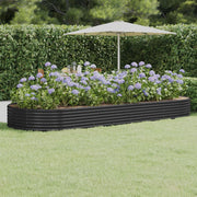 Plantenbak 373x140x36 cm gegalvaniseerd staal antraciet