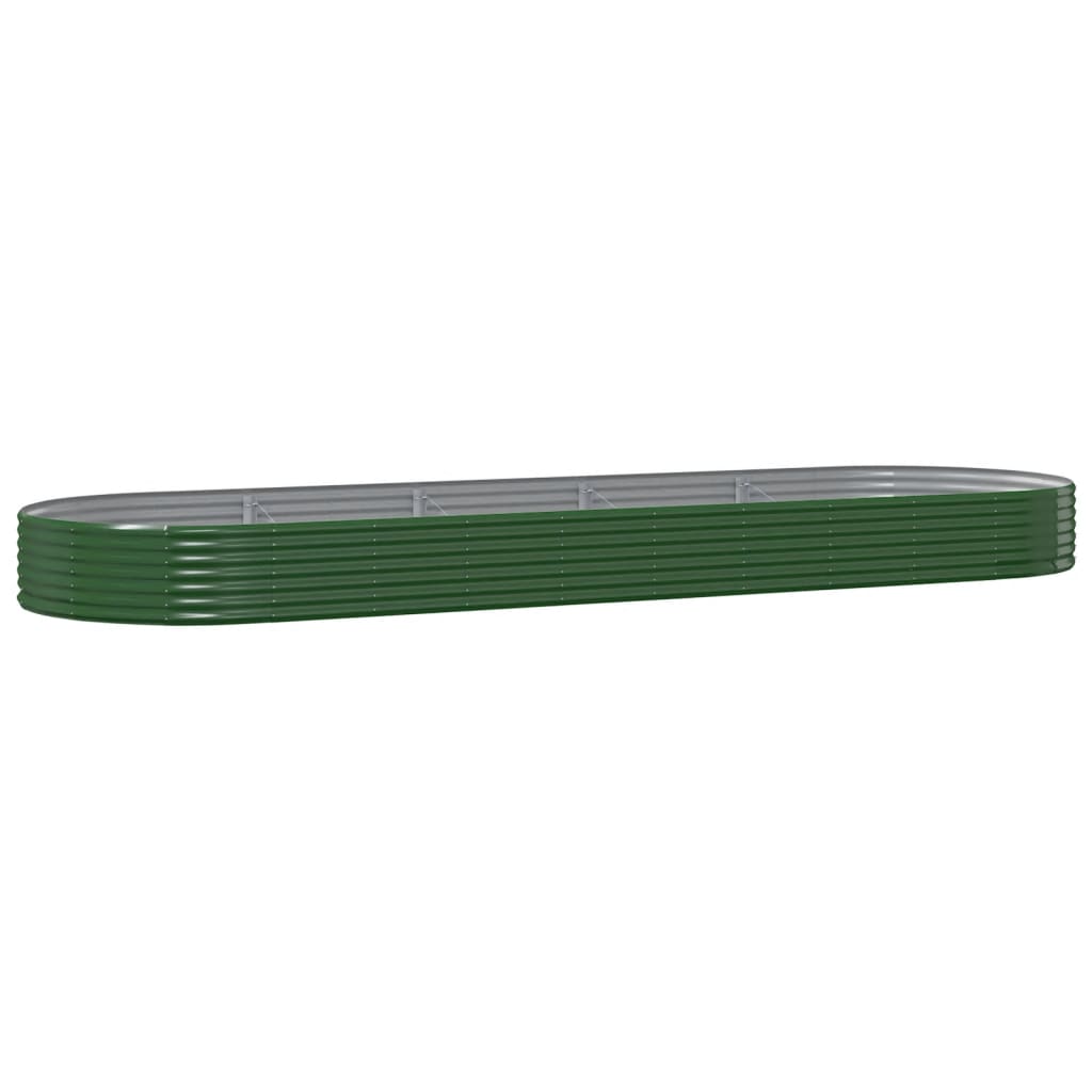 Plantenbak 450x140x36 cm gegalvaniseerd staal groen