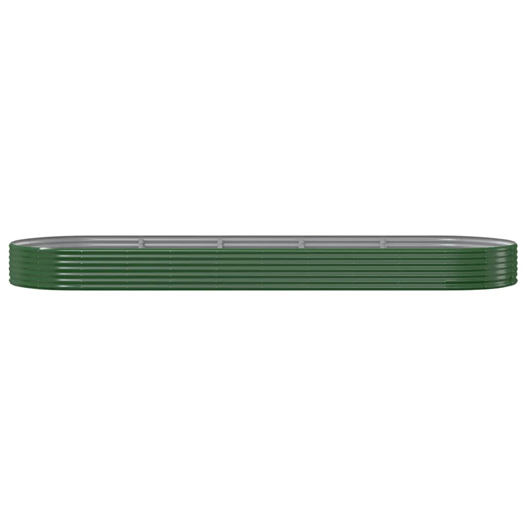 Plantenbak 450x140x36 cm gegalvaniseerd staal groen