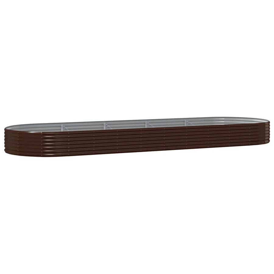 Plantenbak 450x140x36 cm gegalvaniseerd staal bruin