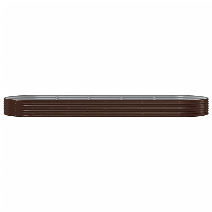 Plantenbak 450x140x36 cm gegalvaniseerd staal bruin
